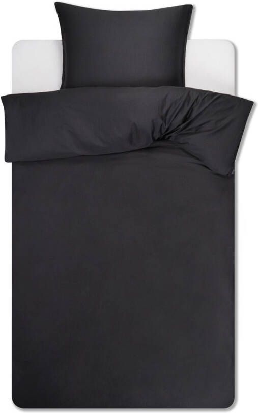 Essenza Minte Dekbedovertrek Lits jumeaux(240x200/220 Cm + 2 Slopen) Katoen Satijn Anthracite