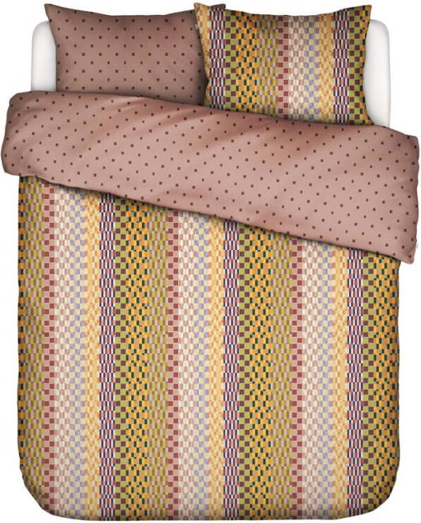 ESSENZA Stach dekbedovertrek van katoensatijn 200TC inclusief kussenslopen