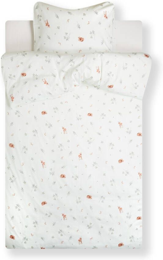 Yumeko Little Deer dekbedovertrekset van biologisch katoen perkal 300 TC inclusief kussenslopen