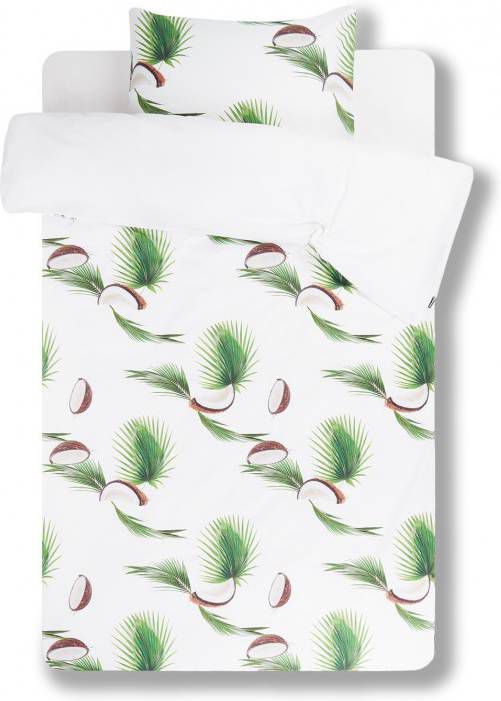 SNURK Coconuts dekbedovertrek 100% percale katoen Lits-jumeaux (240x200/220 cm + 2 slopen) Wit