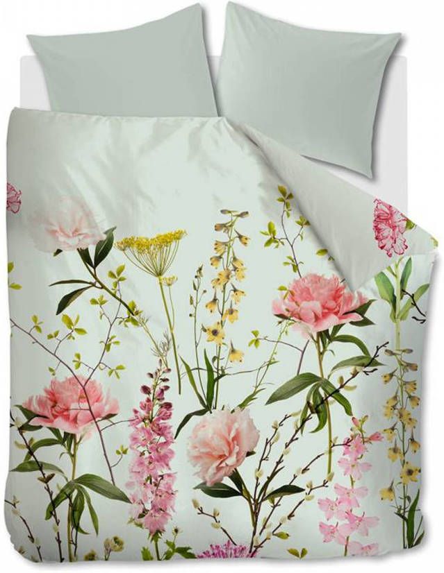 Ambiante Abloom Dekbedovertrek Lits jumeaux(240x200/220 Cm + 2 Slopen) Katoen Satijn Grey Green