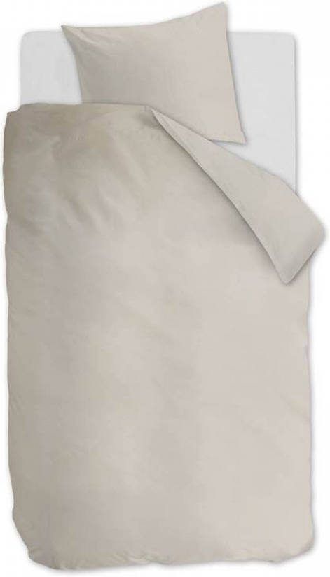 Ambiante Cotton Uni Dekbedovertrek 1 persoons(140x200/220 Cm + 1 Sloop) Katoen Sand