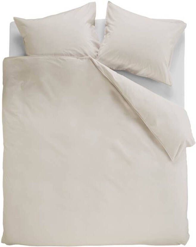Ambiante Cotton Uni Dekbedovertrek 2 persoons(200x200/220 Cm + 2 Slopen) Katoen Sand