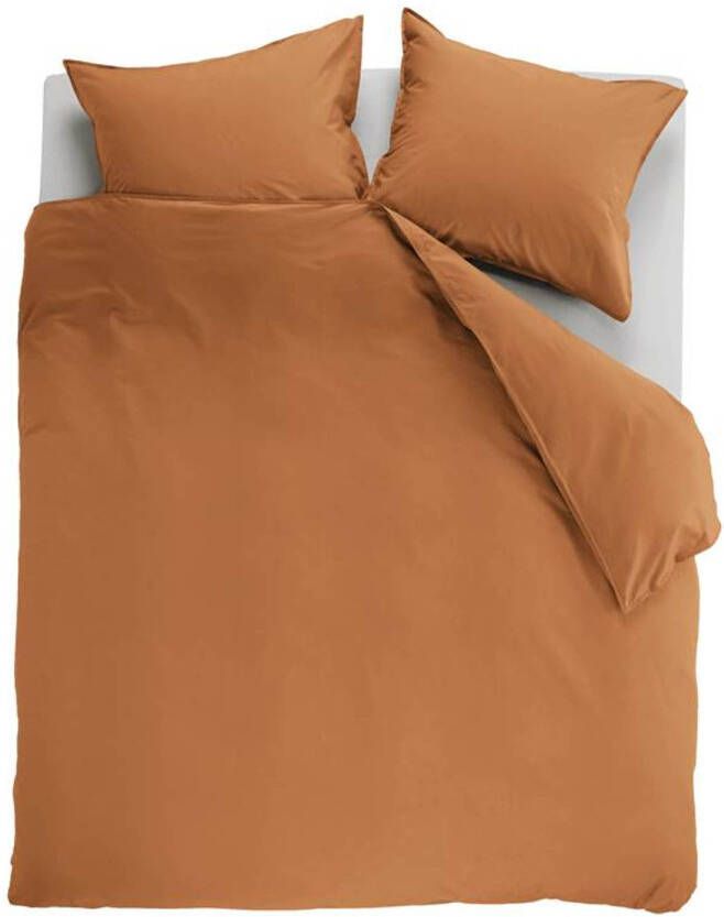 Ambiante Cotton Uni Dekbedovertrek Lits jumeaux(260x200/220 Cm + 2 Slopen) Katoen Orange