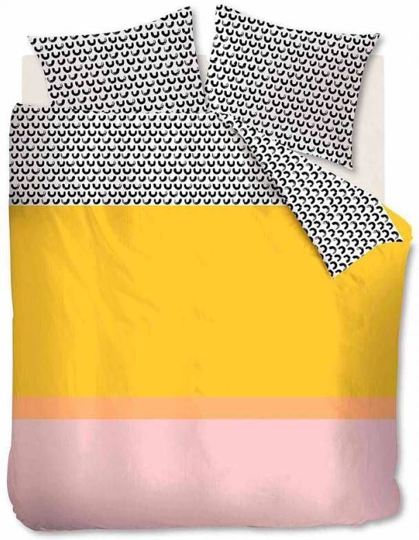 Ambiante dekbedovertrek Mette geel 260x200/220 cm Leen Bakker