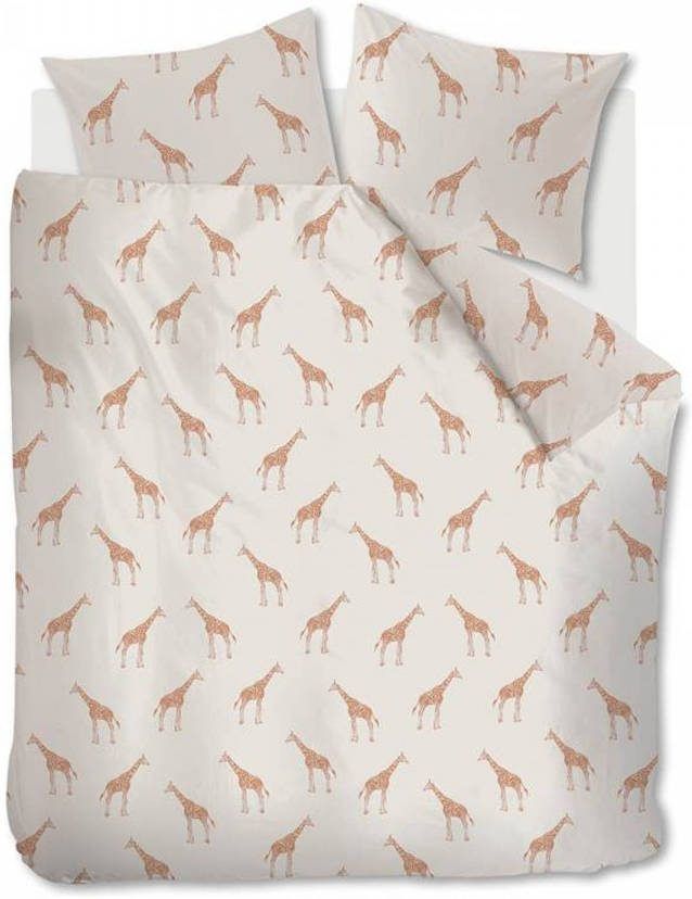 Ambiante Giraffa Dekbedovertrek 2 persoons(200x200/220 Cm + 2 Slopen) Katoen Sand