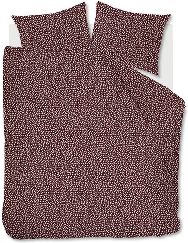 Ambiante Harley Dekbedovertrek 2 persoons(200x200/220 Cm + 2 Slopen) Katoen Satijn Dark Red