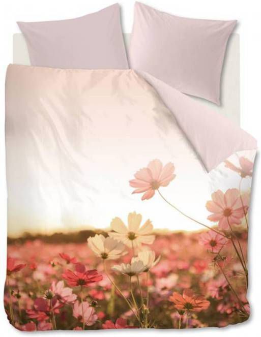 Ambiante Lea Dekbedovertrek 100% Microvezel 1 persoons(140x200/220 Cm + 1 Sloop) 1 Stuk(60x70 Cm) Rood, Coral