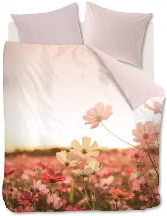 Ambiante dekbedovetrek Lea koraal 200x200/220 cm Leen Bakker