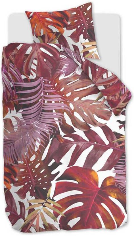 Ambiante Noèlle Dekbedovertrek 1 persoons(140x200/220 Cm + 1 Sloop) Katoen Satijn Red