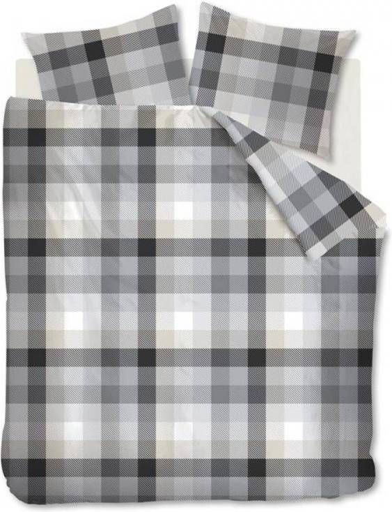 Ambiante Rasmus Dekbedovertrek 2-persoons (200x200/220 Cm + 2 Slopen) Katoen Grijs