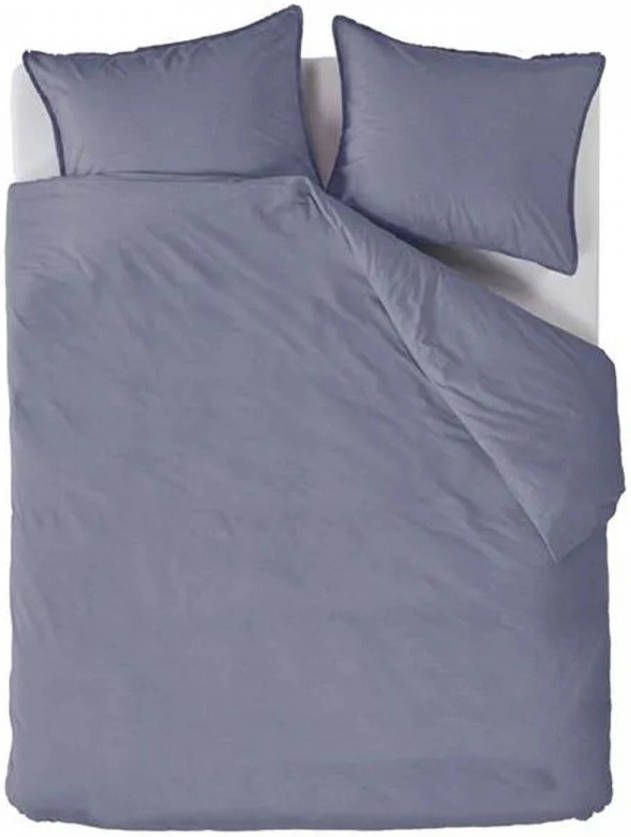 At Home By Beddinghouse Dekbedovertrek One Colour Blauw Lits jumeaux 240x200/220 Cm