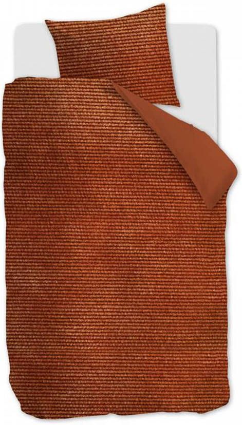 At Home Cosy Corduroy Dekbedovertrek 1 persoons(140x200/220 Cm + 1 Sloop) Flanel Terra