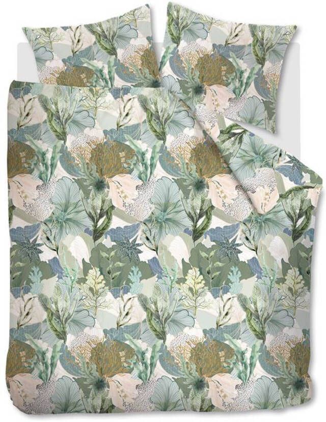 At Home Hidden Dekbedovertrek Lits jumeaux(240x200/220 Cm + 2 Slopen) Katoen Green