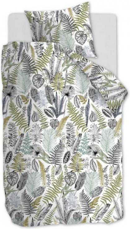 At Home Primeval Dekbedovertrek 1 persoons(140x200/220 Cm + 1 Sloop) Katoen Green