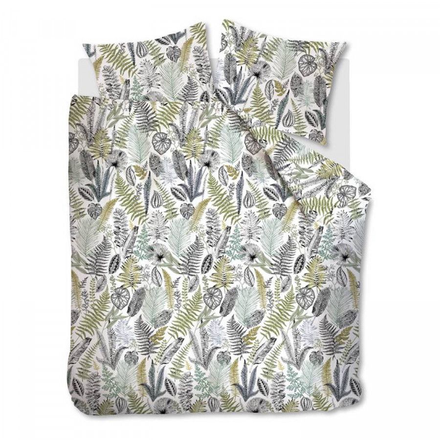 At Home Primeval Dekbedovertrek Lits jumeaux(240x200/220 Cm + 2 Slopen) Katoen Green