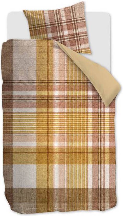 Beddinghouse Abbey Dekbedovertrek 1 persoons(140x200/220 Cm + 1 Sloop) Katoen Satijn Yellow