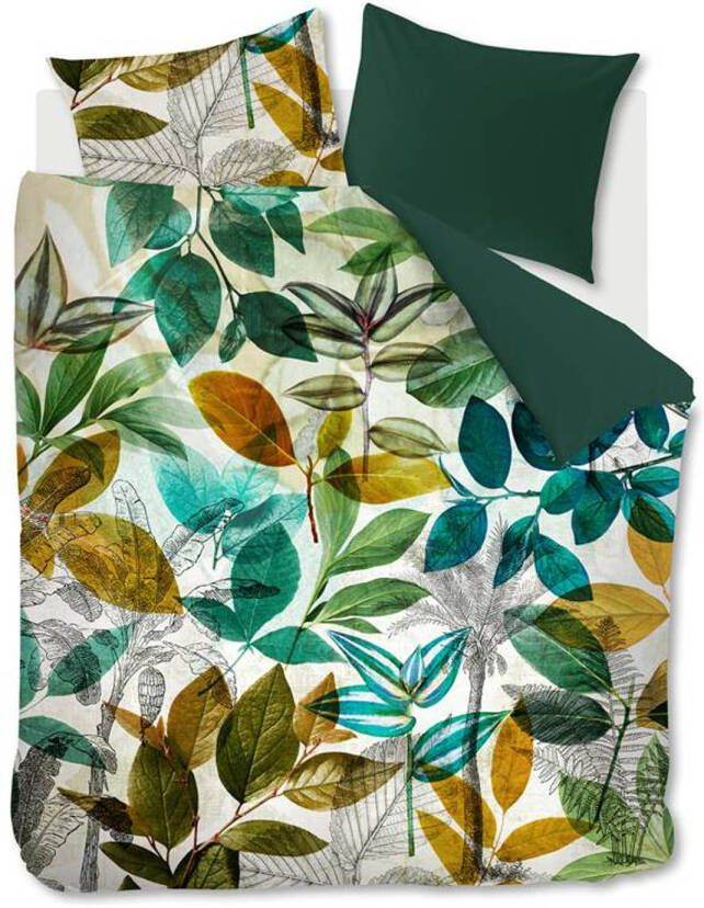 Beddinghouse Amazonia Dekbedovertrek 2 persoons(200x200/220 Cm + 2 Slopen) Katoen Satijn Green