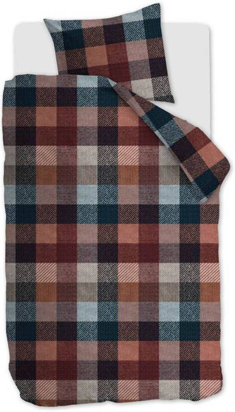 Beddinghouse Beckett Flanel Dekbedovertrek Lits jumeaux(240x200/220 Cm + 2 Slopen) Flanel Terra