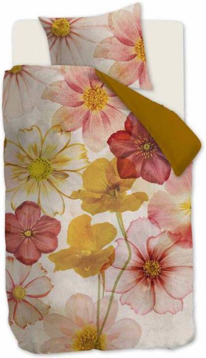Beddinghouse Cosmea Flanel Dekbedovertrek 1 persoons(140x200/220 Cm + 1 Sloop) Flanel Roze