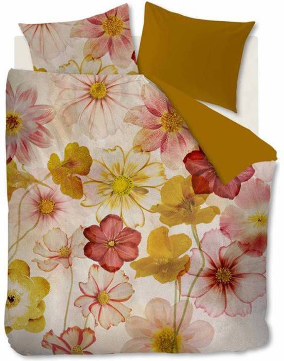 Beddinghouse Cosmea Flanel Dekbedovertrek 2 persoons(200x200/220 Cm + 2 Slopen) Flanel Roze
