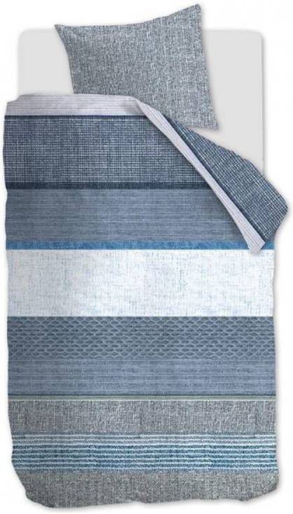 Beddinghouse Durness Dekbedovertrek 1 persoons(140x200/220 Cm + 1 Sloop) Katoen Blue
