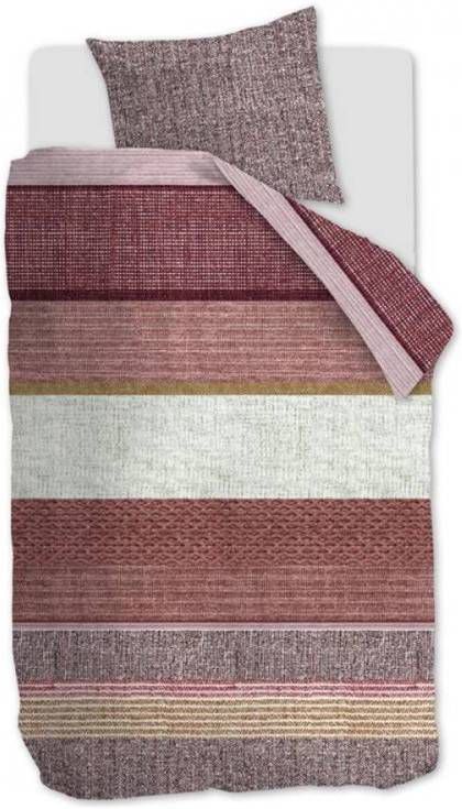 Beddinghouse Durness Dekbedovertrek 1 persoons(140x200/220 Cm + 1 Sloop) Katoen Red