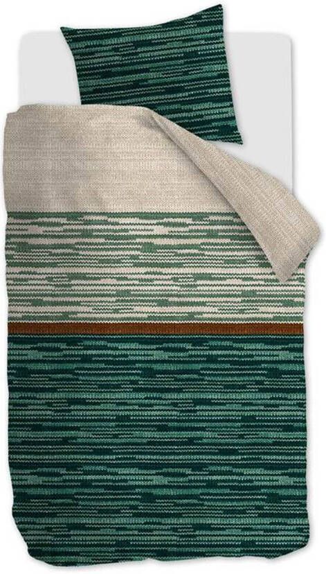 Beddinghouse Fardau Flanel Dekbedovertrek 1 persoons(140x200/220 Cm + 1 Sloop) Flanel Groen
