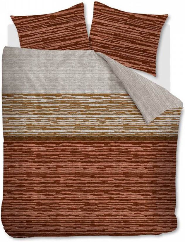 Beddinghouse Fardau Flanel Dekbedovertrek 2 persoons(200x200/220 Cm + 2 Slopen) Flanel Terra