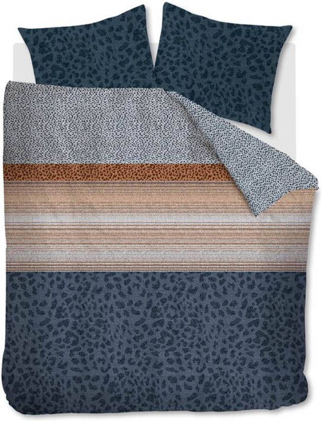 Beddinghouse Feis Dekbedovertrek Lits jumeaux(240x200/220 Cm + 2 Slopen) Katoen Satijn Blauw