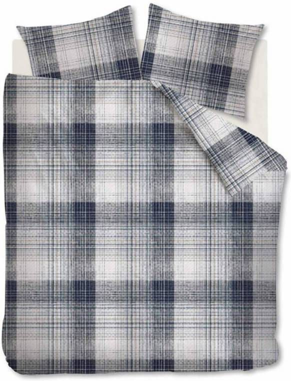 Beddinghouse Flanel Dekbedovertrek Filip Grijs Lits jumeaux 240x200/220 Cm