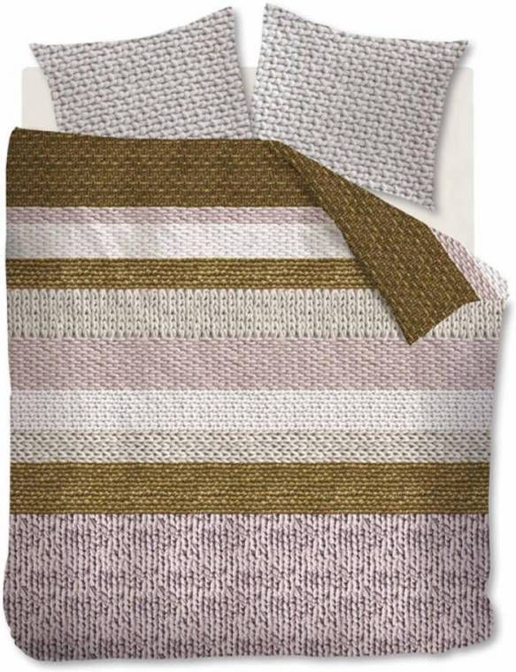 Beddinghouse Flanel Dekbedovertrek Valdemar Zachtroze 2 persoons 200x200/220 Cm