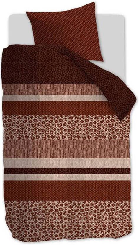 Beddinghouse Gino Flanel Dekbedovertrek 1 persoons(140x200/220 Cm + 1 Sloop) Flanel Terra