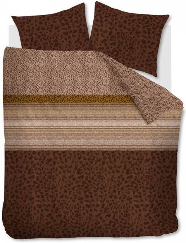 Beddinghouse Gino Flanel Dekbedovertrek 2 persoons(200x200/220 Cm + 2 Slopen) Flanel Terra