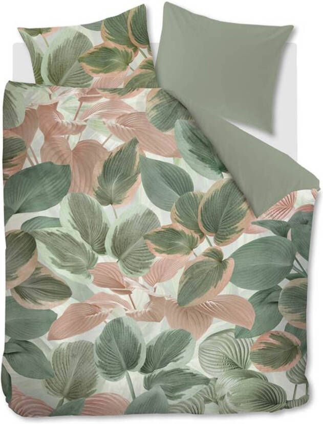 Beddinghouse Hosta Dekbedovertrek 2 persoons(200x200/220 Cm + 2 Slopen) Katoen Green