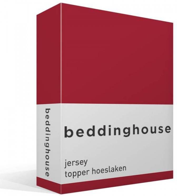 Beddinghouse Jersey Topper Hoeslaken 100% Gebreide Jersey Katoen 2 persoons(140x200/220 Cm) Red