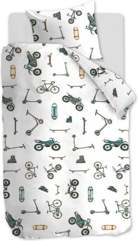 Beddinghouse Kids Wheelers Dekbedovertrek Katoen Peuter(120x150 Cm + 1 Sloop) Grijs