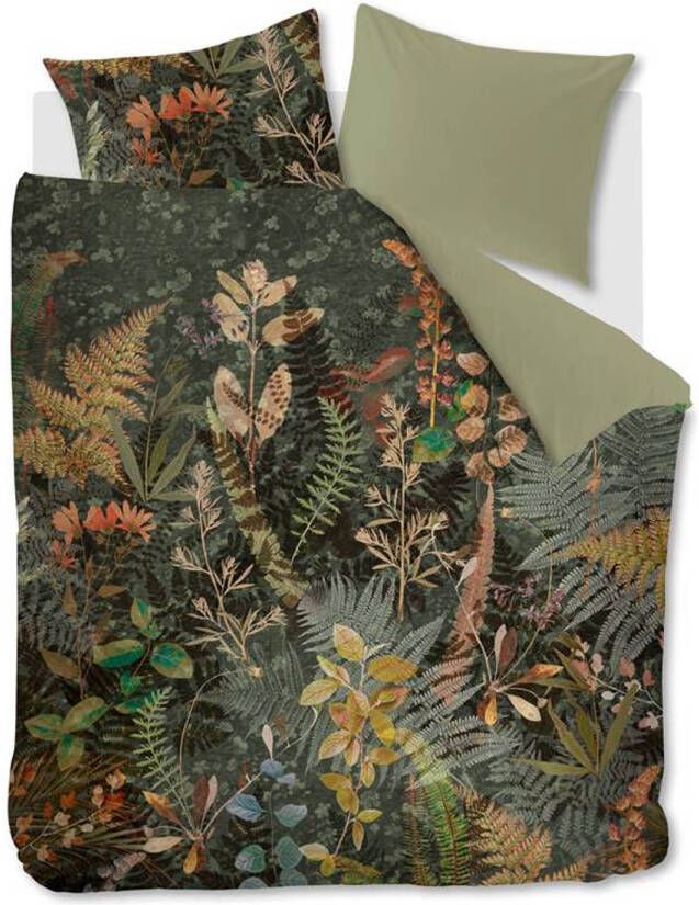 Beddinghouse La Foret Dekbedovertrek 2 persoons(200x200/220 Cm + 2 Slopen) Katoen Satijn Groen