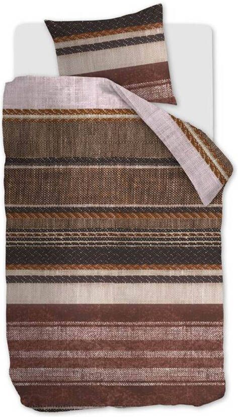 Beddinghouse Lola Flanel Dekbedovertrek 1 persoons(140x200/220 Cm + 1 Sloop) Flanel Terra