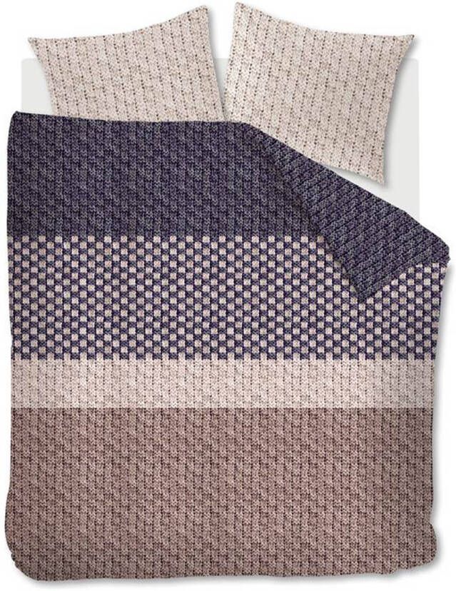 Beddinghouse Maelis Flanel Dekbedovertrek 2 persoons(200x200/220 Cm + 2 Slopen) Flanel Anthracite