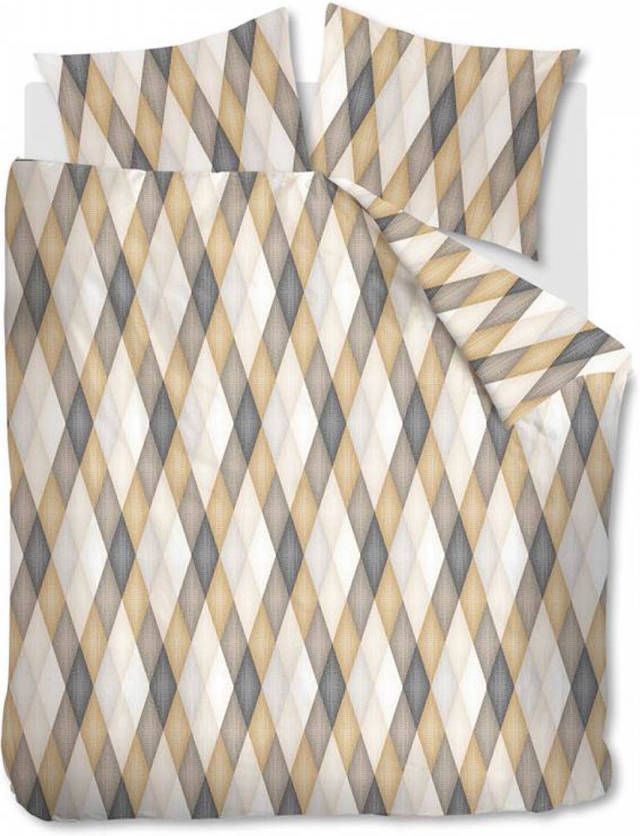 Beddinghouse Maine Dekbedovertrek 100% Katoen 1 persoons(140x200/220 Cm + 1 Sloop) 1 Stuk(60x70 Cm) Goud