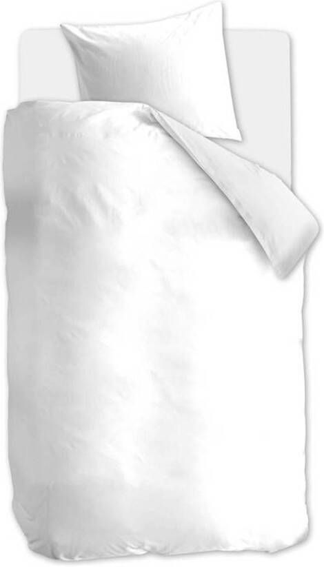 Beddinghouse Organic Basic Dekbedovertrek 1 persoons(140x200/220 Cm + 1 Sloop) Katoen White