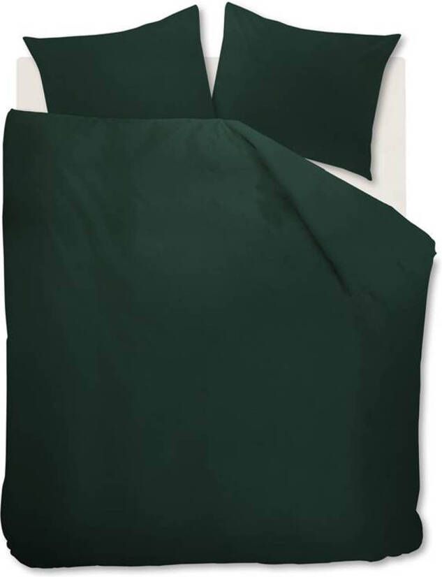 Beddinghouse Organic Basic Dekbedovertrek 2 persoons(200x200/220 Cm + 2 Slopen) Katoen Dark Green