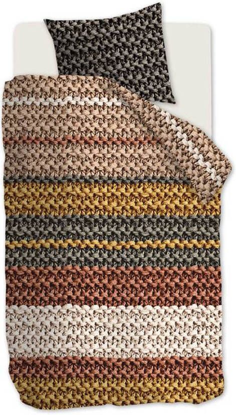 Beddinghouse Paola Flanel Dekbedovertrek 1 persoons(140x200/220 Cm + 1 Sloop) Flanel Terra