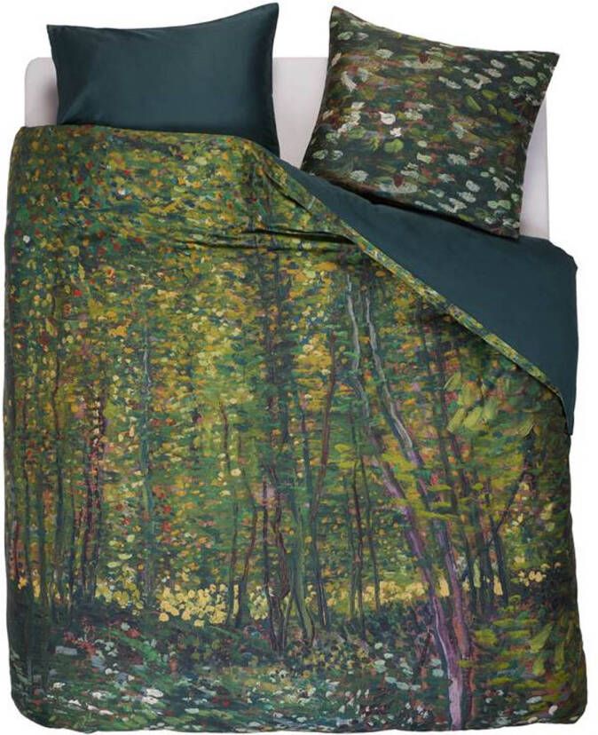 Beddinghouse Trees Dekbedovertrek Lits jumeaux(240x200/220 Cm + 2 Slopen) Katoen Satijn Green