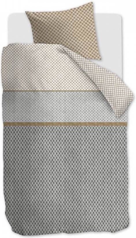 Beddinghouse Trevor Dekbedovertrek 1 persoons(140x200/220 Cm + 1 Sloop) Katoen Satijn Grey
