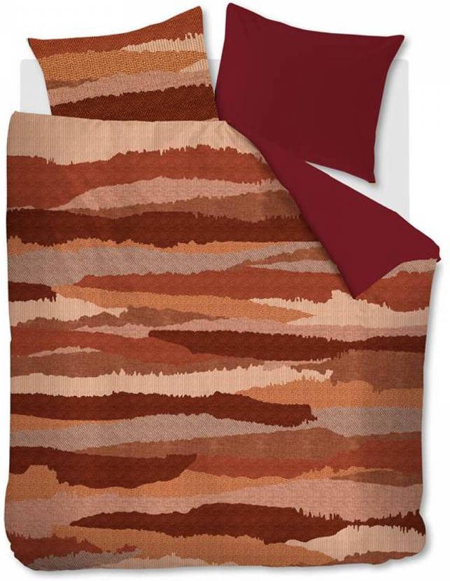 Beddinghouse William Dekbedovertrek 2 persoons(200x200/220 Cm + 2 Slopen) Katoen Rood