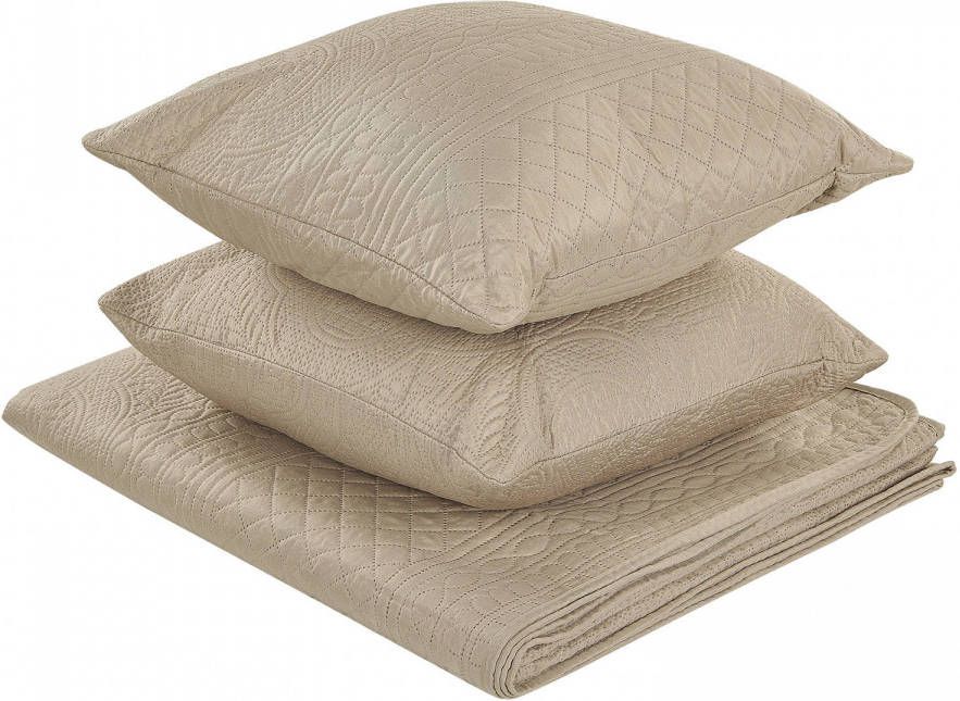 Beliani Shush Sprei grijs polyester
