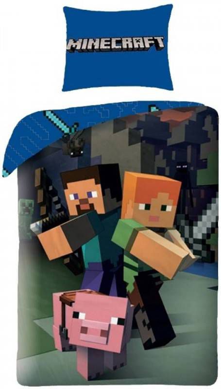 SinQel Character World Dekbedovertrek Minecraft 140 X 200 Cm