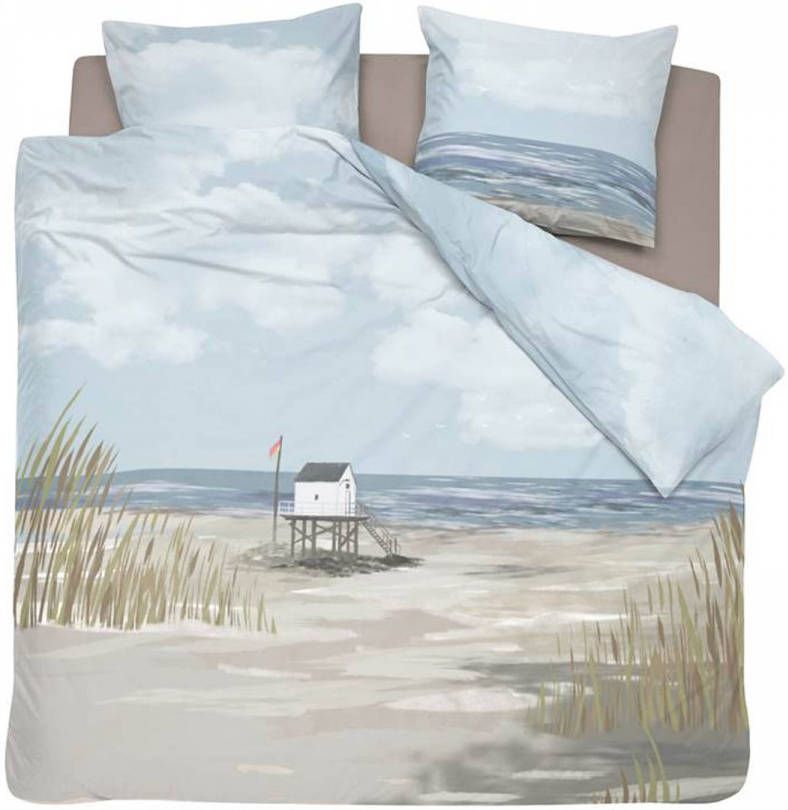 Cinderella Ameland Dekbedovertrek 2 persoons(200x200/220 Cm + 2 Slopen) Katoen Satijn Blue